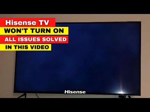 Hisense TV Won't Turn On / Red Light Flashes / No Red Light / Complete Fix Guide