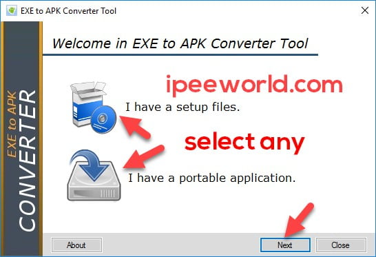 converte exe to apk tool online pc