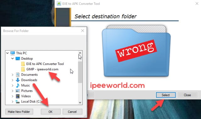 how to convert .exe file to apk online