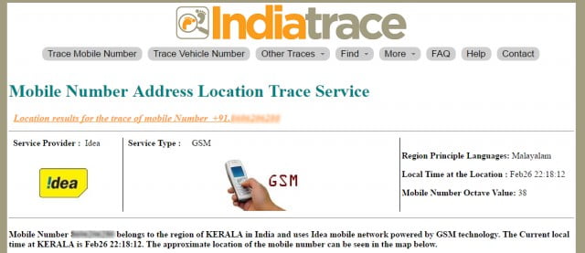 Trace Mobile number With Indiatrace