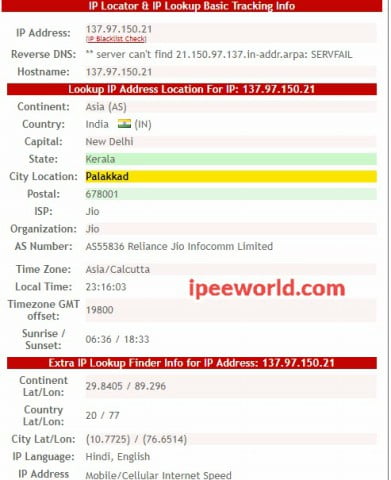 Track Location Details