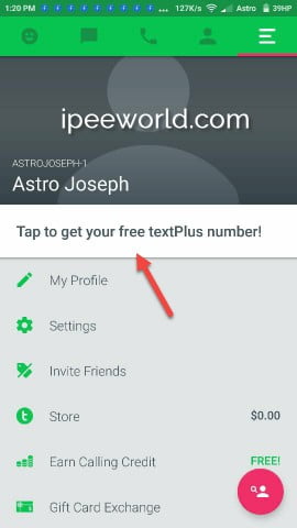 textPlus App to Get United States Number