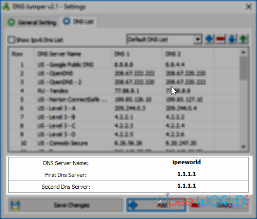 add custom dns dns jumper