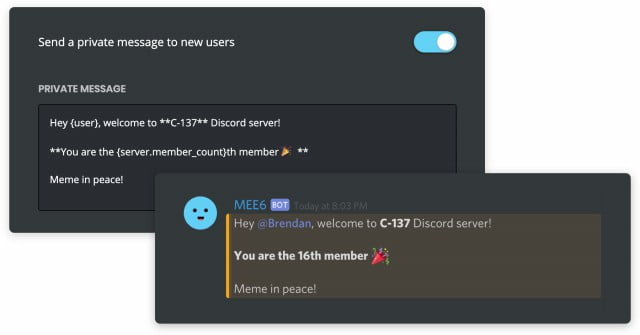 mee6 bot discord commands