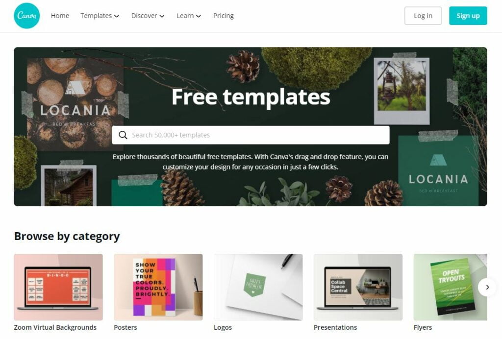 graphic design templates in canva