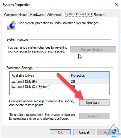 delete system restore point windows 10