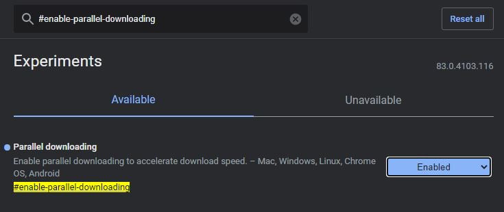 Google Chrome Parallel Downloading