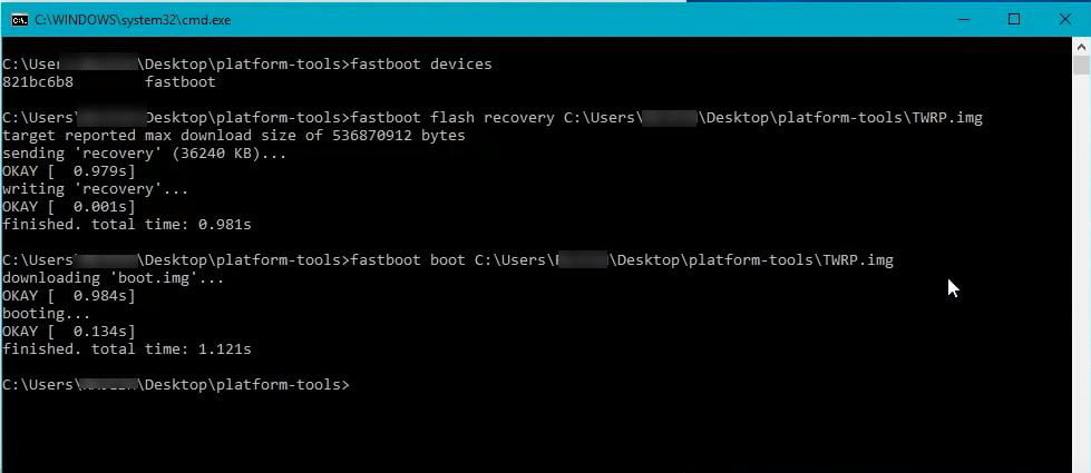 install twrp recovery via fastboot