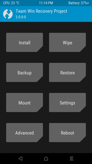 twrp recovery installed on android