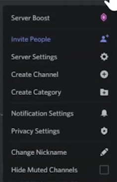 Discord server settings