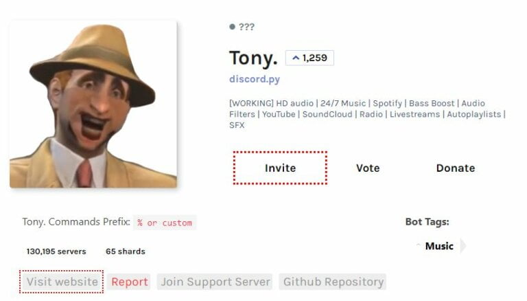 Tony bamanaboni discord как добавить