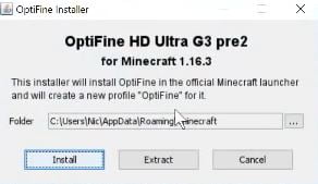 optifine installer