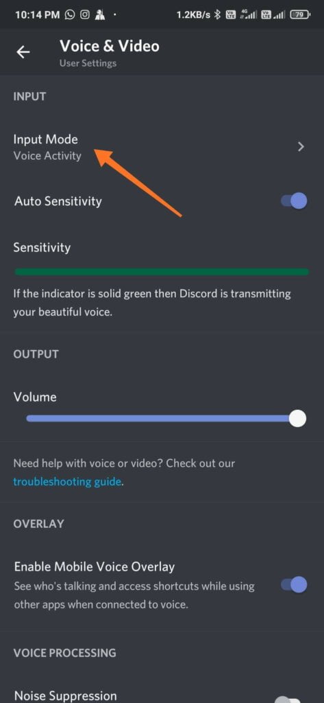 discord input mode