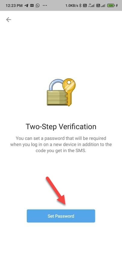 enable telegram two step verification