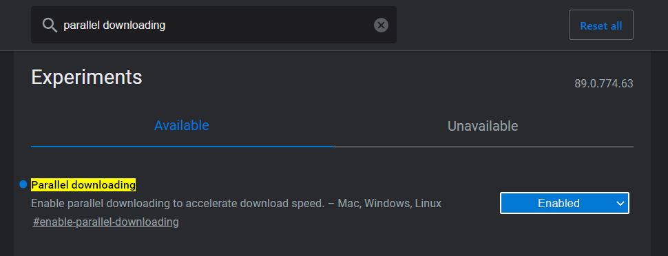 parallel downloading