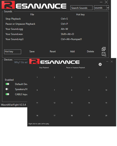 Resanance Soundboard for Discord