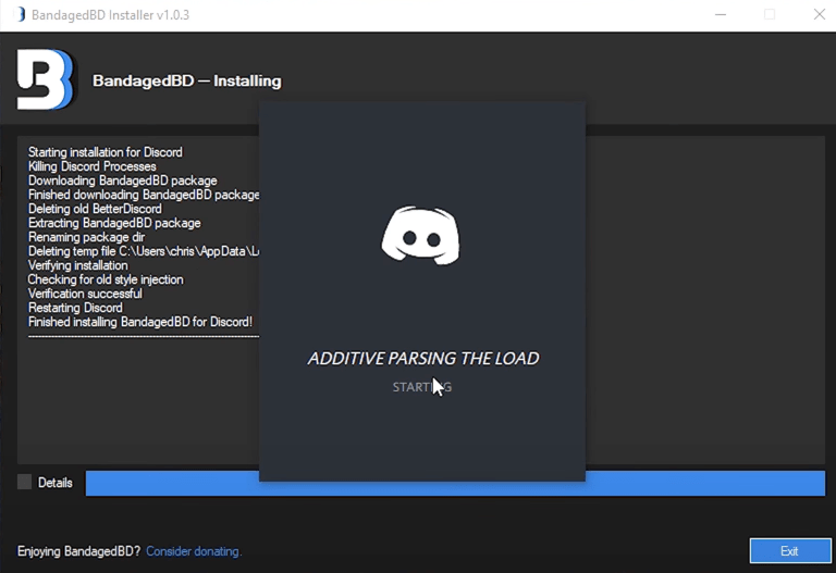 BetterDiscord Installation Complete