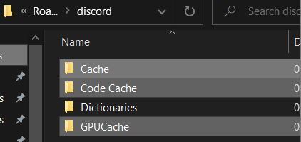 discord cache folders