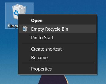 empty recycle bin