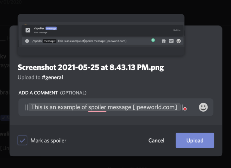 mark text as spoiler discord mobile