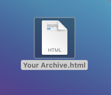 twitter archive html file