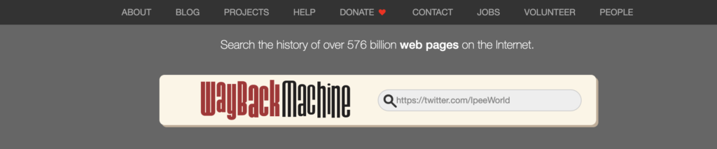 Use wayback machine to recover deleted tweets