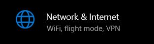 windows 10 network and internet
