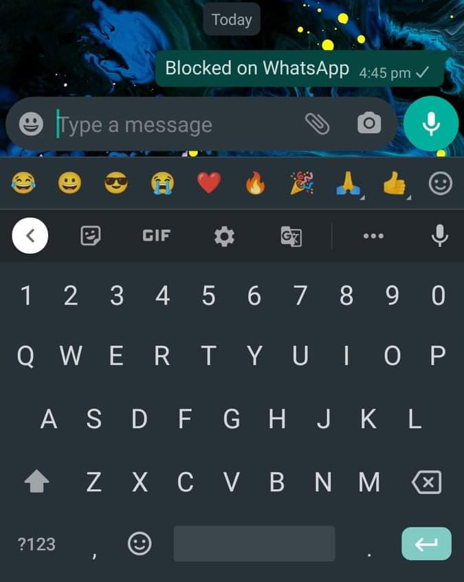 Send message to a blocked contact
