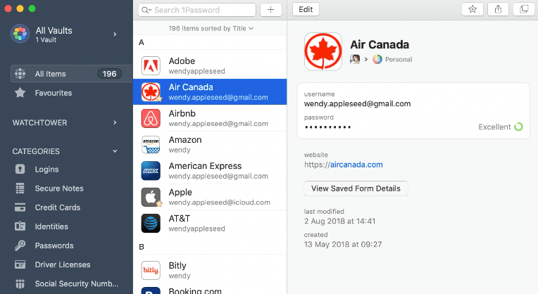 1password Safari Extension 