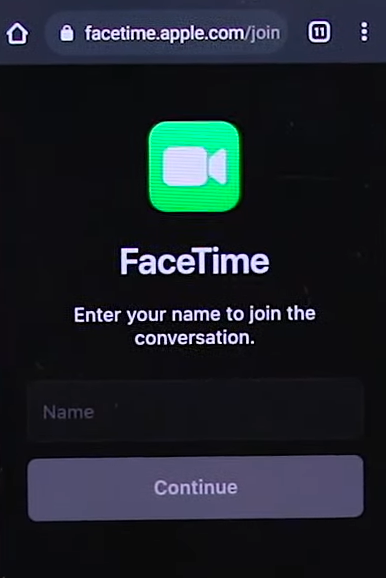 Join the FaceTime Call