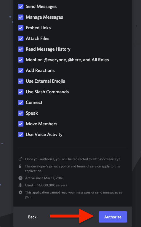 MEE6 Permissions