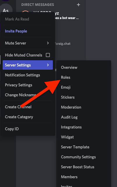 Discord Roles Settings