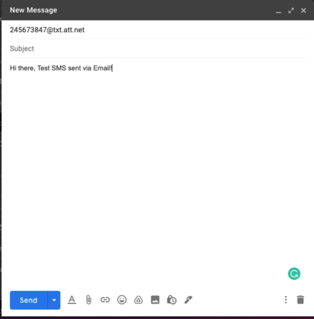 how to send message from gmail to phone number