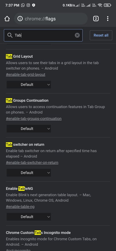 Tab Grids and Tab Groups