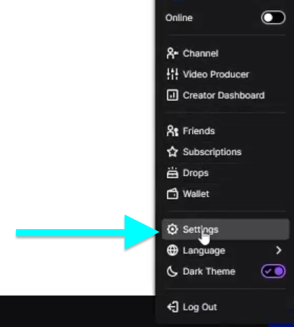 Access Twitch Settings