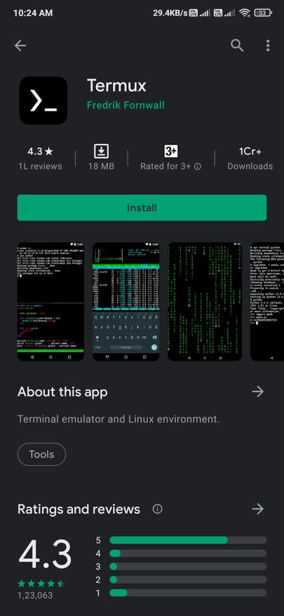 Termux on Android