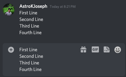 Discord Multi Line Message