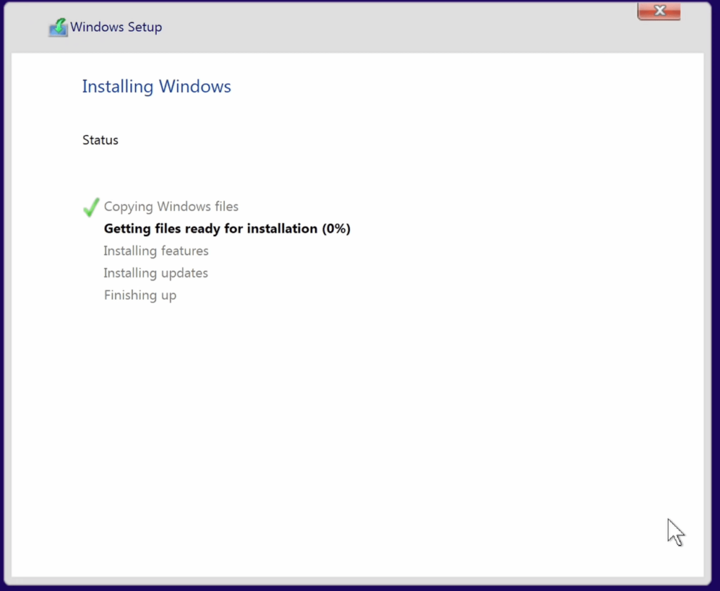 Windows 11 Installing