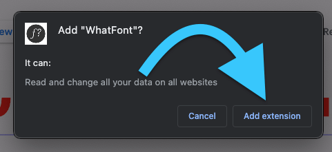 Add WhatFont Extension