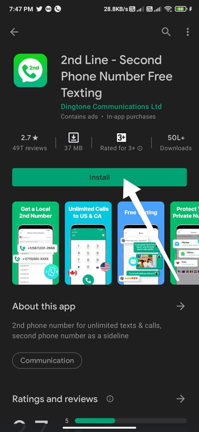 Install 2ndLine App