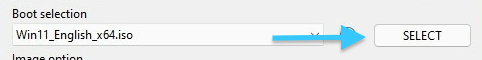 Select Windows 11 ISO