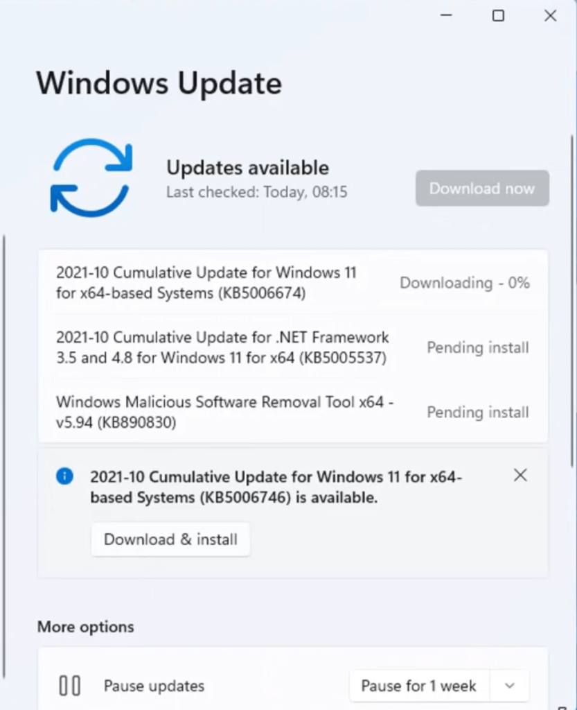 Check for Windows Update