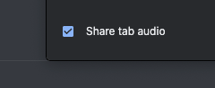 Share tab audio