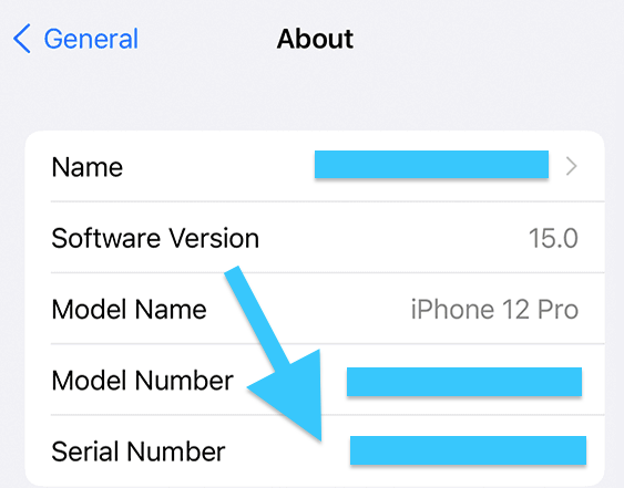find iphone's serial number