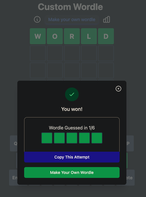 Wordle game creator