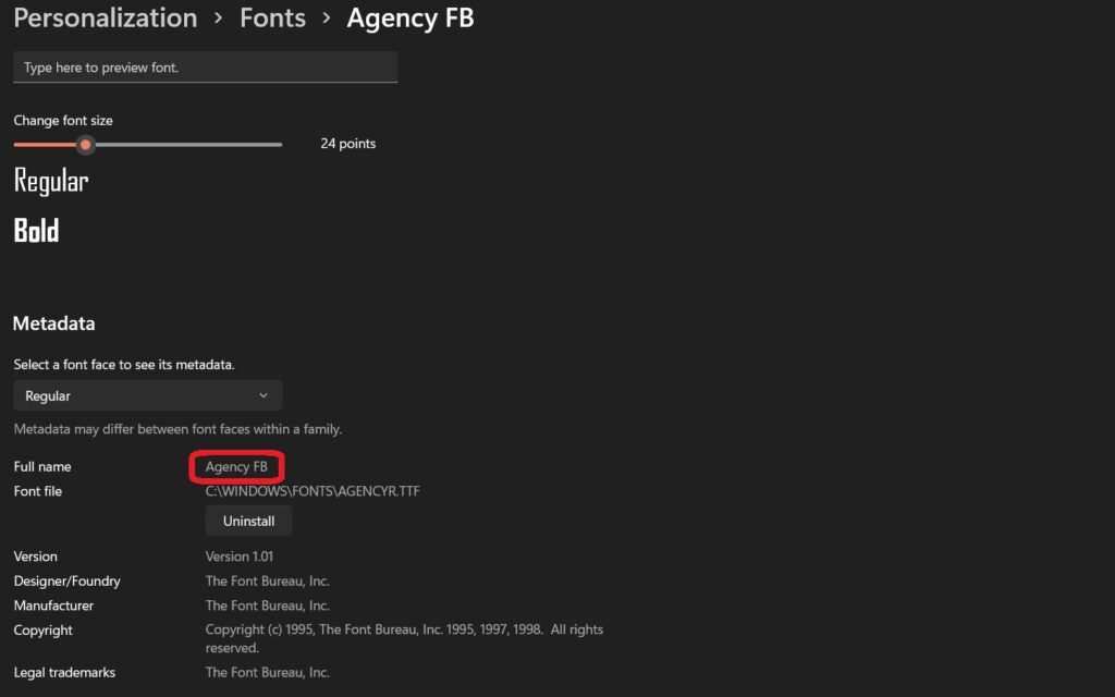 Steps to Change Font in Windows 11