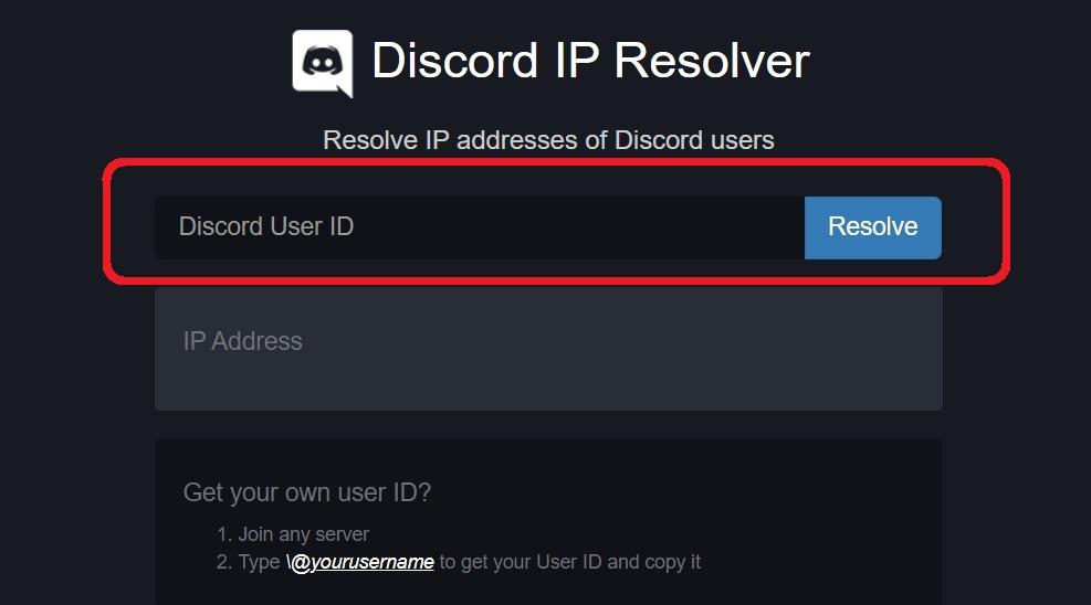 use discord IP resolver