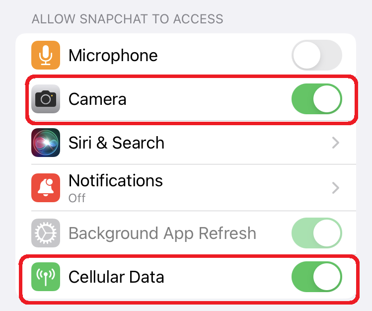 provide all permissions to snapchat