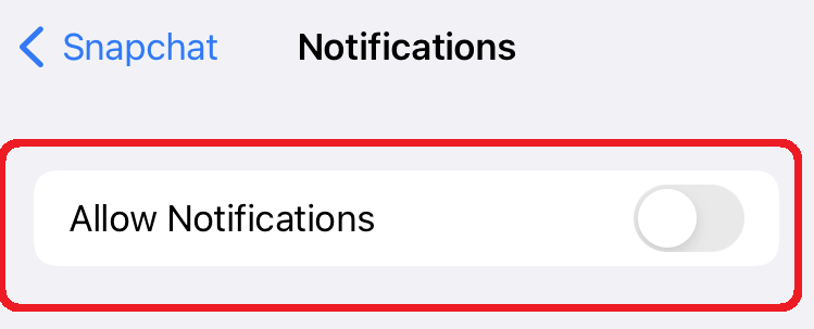 allow snapchat notifications