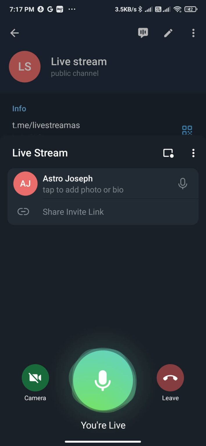How to Live Stream on Telegram (PC and Mobile)